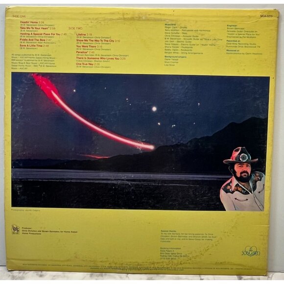 B.W. Stevenson Lifeline Vinyl LP Country 1980 PROMO Songbird 3215 + Insert - Picture 6 of 9